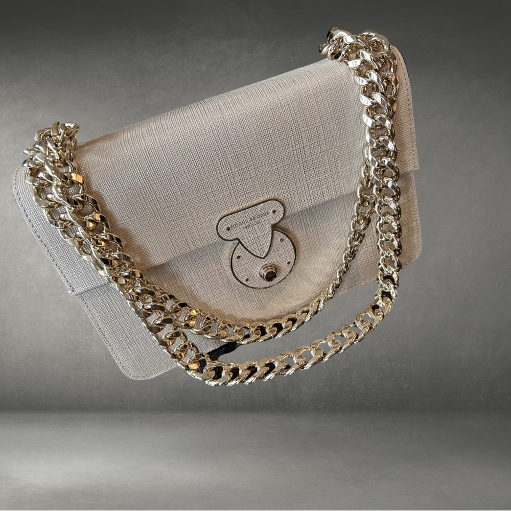 Henri Bendel Wallen Gold Shoulder 2 way Bag NWT